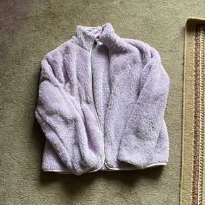 H&M fuzzy purple jacket